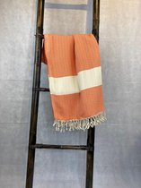 Hamamdoek | Arrow | Oranje Wit | 100 x 180 CM | Strand | Sauna / Wellness | Vakantie | Thuis