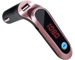 Bluetooth FM-transmitter – Carkit – Roségoud – AUX ingang – USB oplader – SD kaart ondersteuning – Handsfree bellen