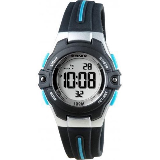 Xonix digitaal kinderhorloge Zwart/Blauw BAB-005