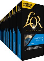Bol.com L'OR Espresso Decaffeinato (6) - 10 x 10 Koffiecups aanbieding