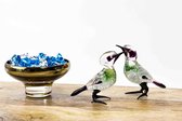 Glazen Vogel Huismus - Vogel - Vogels - Vogeltjes - Vogeltjes Beeldjes - Vogeltjes Decoratie - Beeldjes Dieren - Beeldjes Decoratie - Glazen vogeltjes decoratie - Vogel beeldje - v