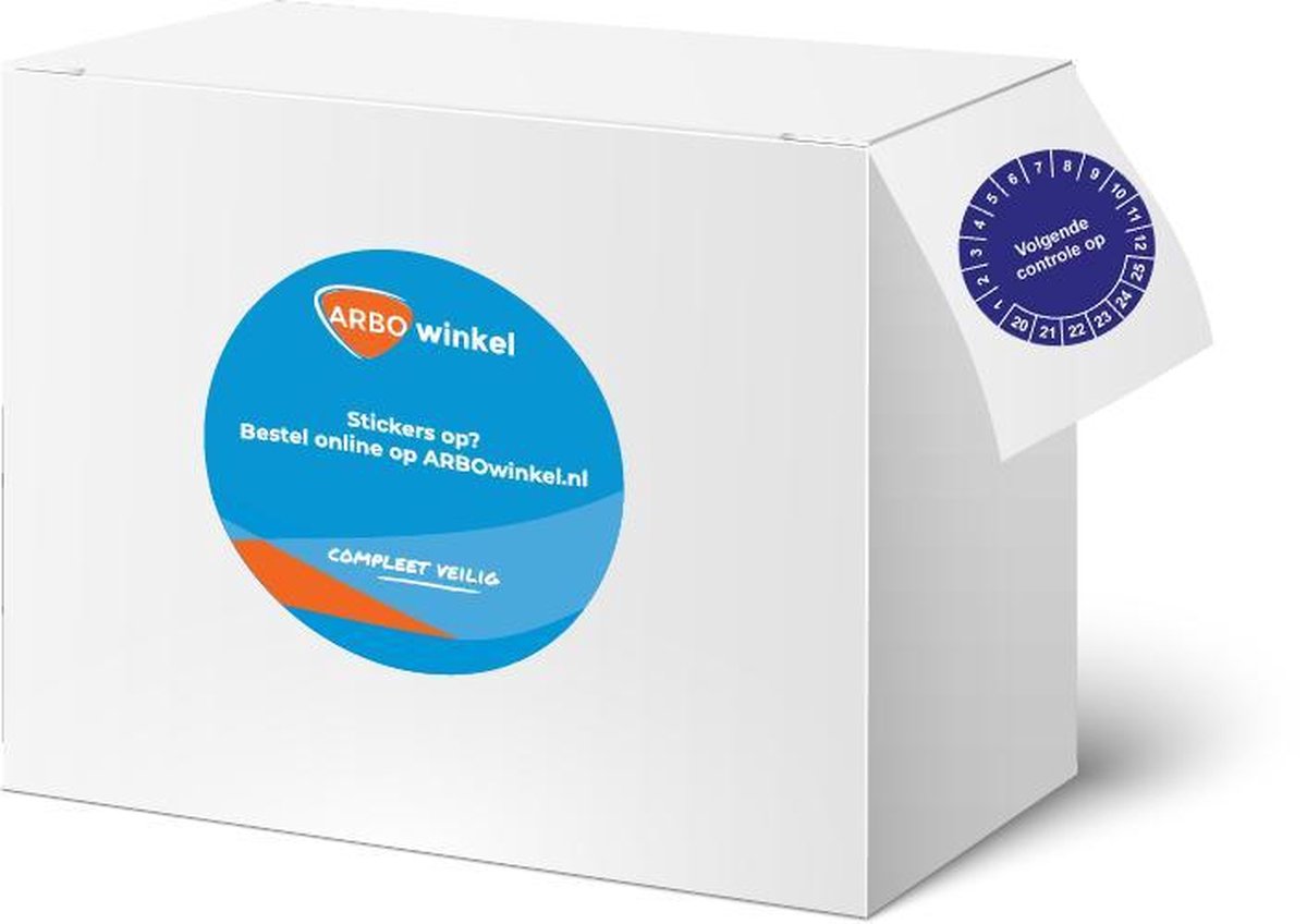 Keuringssticker Volgende controle op Ø 20 mm - 1100 stickers (op rol ...