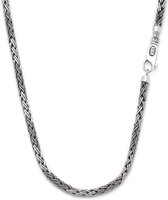 SILK Jewellery - Zilveren Collier / Ketting - Double Fox - 378.50 - Maat 50
