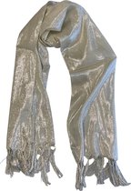 Fako Fashion® - Glitter Sjaal - Lichte Shawl - 175x50cm - Crème