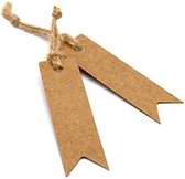 100x Label Vaandel - 7cm x 2 cm - Naamkaartje - Naamkaart - Labels