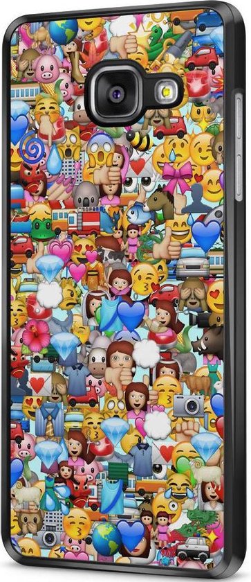 lont Burgerschap voor de hand liggend Samsung Galaxy A5 2016 hoesje - Emoji collectie - Wit | bol.com
