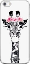iPhone 5/5S/SE siliconen hoesje - Giraffe