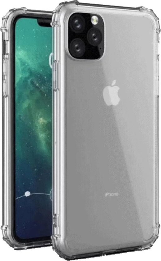 Ruim Wiskunde Bisschop iPhone 11 Pro Max hoes - Anti-Shock TPU Back Cover - Transparant | bol.com