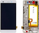 Huawei P8 Lite (ALE-L21) Lcd Display / Beeldscherm Module, Wit, 02350KCD