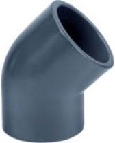 Coude PVC 45 ° - 63 mm - joint adhésif