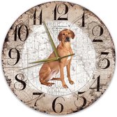 Houten Klok - 30cm - Hond - Rhodesian Ridgeback