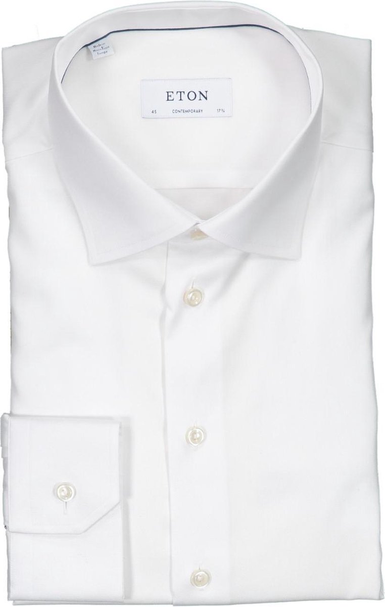 Eton Overhemd Wit Normaal - Maat EU38 - Mannen - Never out of stock Collectie - Katoen
