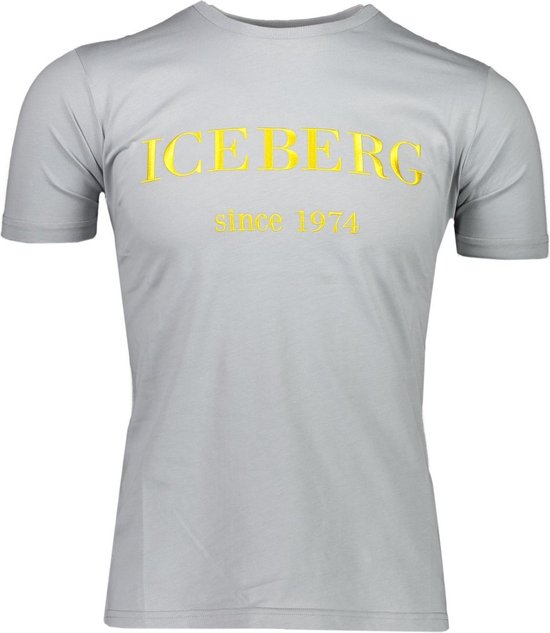 Iceberg T-shirt Grijs Getailleerd - Maat L - Heren - Lente/Zomer Collectie  - Katoen | bol.com