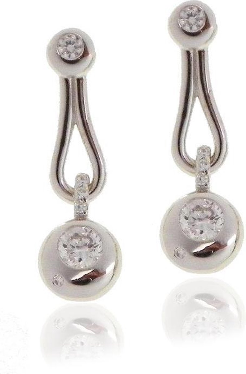 Orphelia  ZO-5857 - Oorhangers - Zilver 925 - Zirkonia - 3.5 cm