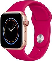 iWatch bandje – Granaatappel – 38/40 mm – Donker roze – Geschikt voor: bandje geschikt voor Apple Watch – Sportbandje – Roze - S/M – Siliconen
