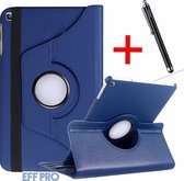 Samsung Galaxy Tab A 10.1 (2019) Tablet Hoes met Stylus Pen 360° draaistand Cover Tablet hoesje Donker Blauw – Eff Pro