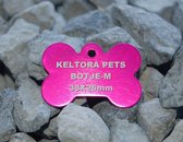Keltora Pets Aluminium Hondenpenning Botje Hot Pink KPBNHP-M