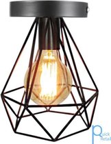 Plafondlamp – Incl. led lamp – Retro led verlichting - Plafonnieres - zwart
