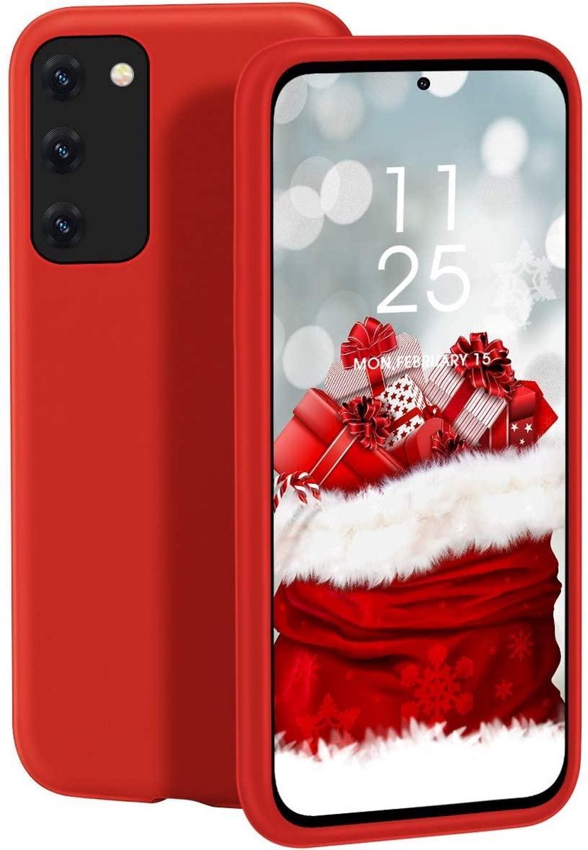 HB Hoesje Geschikt voor Samsung Galaxy S20 - Siliconen Back Cover - Rood