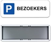 Parkeerbord Bezoekers 60x20cm - Stevig aluminium bord met dubbel omgezette rand