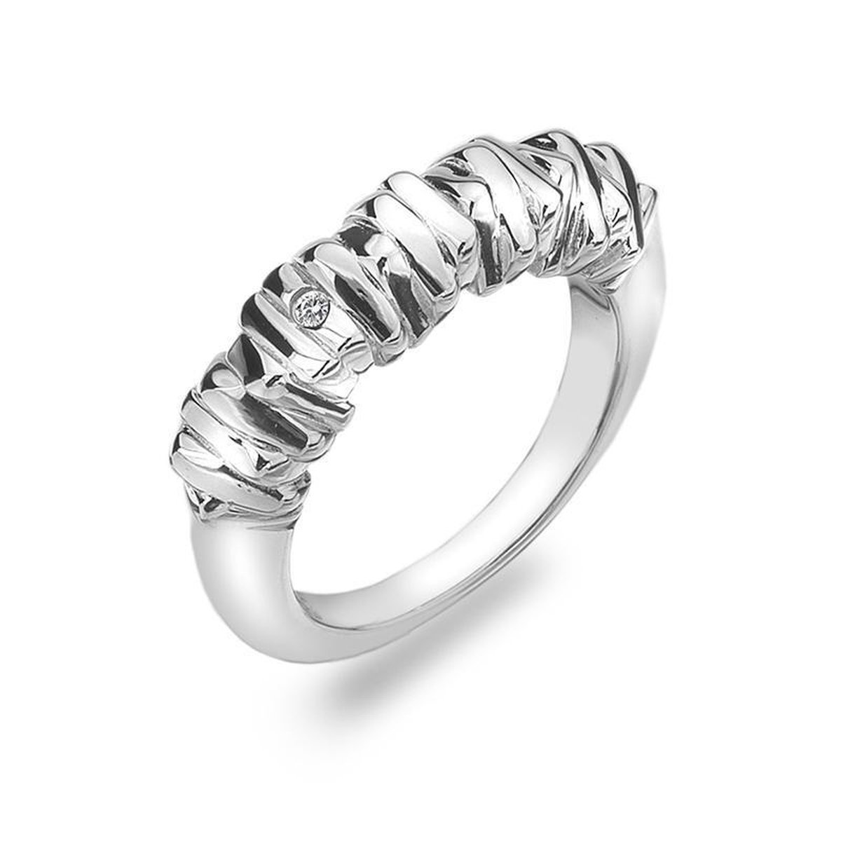 Hot Diamonds-Zilver Beach Ring half Large