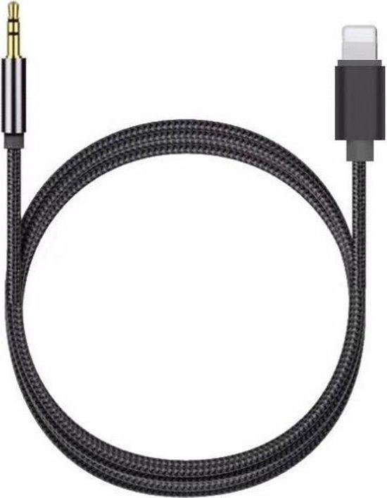 Voorkeur pauze kubiek Aux Kabel - Auto - iPhone Lightning - Headphone Jack - 3.5 mm - 1 Meter -  Audio Kabel... | bol.com