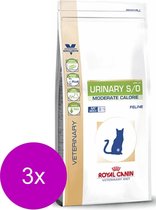 Royal Canin Veterinary Diet Urinary S/O Moderate Calorie - Kattenvoer - 3 x 7 kg