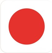 30x Bierviltjes Japanse vlag vierkant - Japan feestartikelen - Landen decoratie