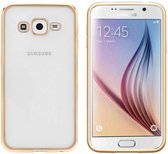 Backcover Clear Bumperlook voor Samsung J5 Goud