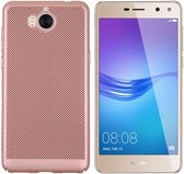 Hoes Mesh Holes voor Huawei Y5 2017 / Y6 2017 Rosé Goud