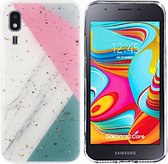 BackCover Marble Glitter voor Samsung A2 Core Grijs