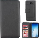 Wallet Case PU voor Samsung A8+ 2018 Zwart