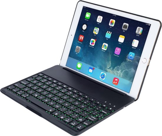 versneller boog voordelig iPad Air 2 Case met Bluetooth verlicht toetsenbord Zwart | bol.com