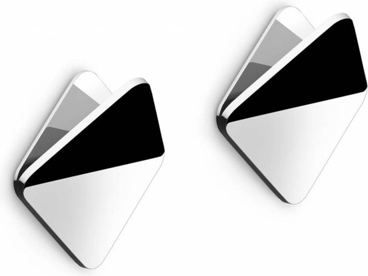ZACK Olfo Handdoekhaak 2 Stuks Vierkant 5,5x2,2x5,5 cm Glans Rvs
