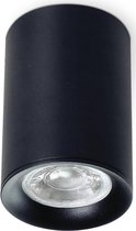 Zwarte LED opbouwspot | Geschikt voor GU10 lampen | Ø 64,5 x 92,5mm | Uniek design | Incl. bevestingsmateriaal | Patthar design verlichting