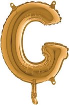 Grabo balloon - Folieballon - letter G - goud - 35cm
