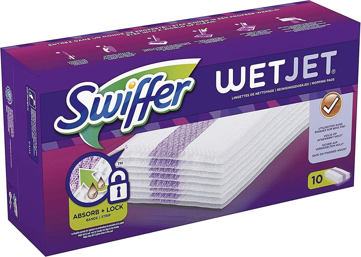 SWIFFER Wet Jet recharges lingettes 20 lingettes pas cher 