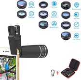 DrPhone APEX10 – Lenskit – 10 in 1 – Telefoon Camera - Wide Angle Lens - Macro Lens - Fisheye Lens – Telephoto Lens – CPL – Flow – Radial – Star Filter + Kaleidoscope 3/6