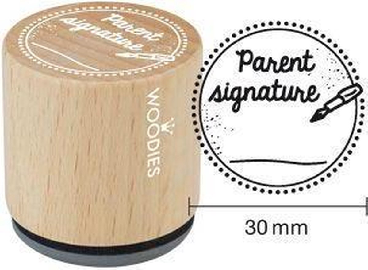 Houten Handstempel Woodies | Parent Signature - Stempels - Stempels volwassenen - Snelle Levering