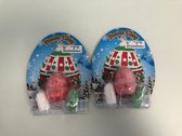 2 stuks - foam klei - kerstbal