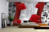Flowers Floral Roses Pattern Photo Wallcovering