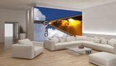 Zipper Sky Clouds Sun Beam Light Photo Wallcovering