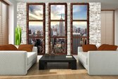 New York City Skyline Window View Photo Wallcovering