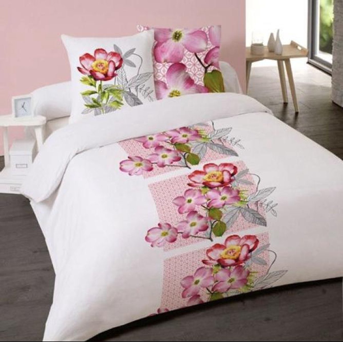 2-Persoons Dekbedovertrek katoen Romina 240x220 met 2 kussenslopen 65x65