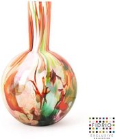 Design vaas Globe - Fidrio MIXED COLOURS - glas, mondgeblazen - hoogte 26 cm