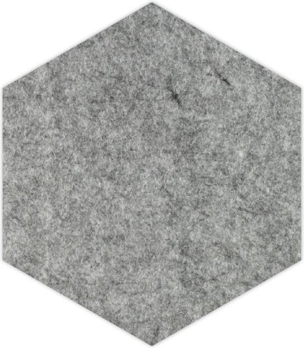 Hexagon vilt onderzetter - Gemeleerd grijs - 6 stuks - ø 10 cm - 6-hoek - Glas onderzetter - Cadeau - Woondecoratie - Woonkamer - Tafelbescherming - Onderzetters Voor Glazen - Keukenbenodigdheden - Woonaccessoires - Tafelaccessoires
