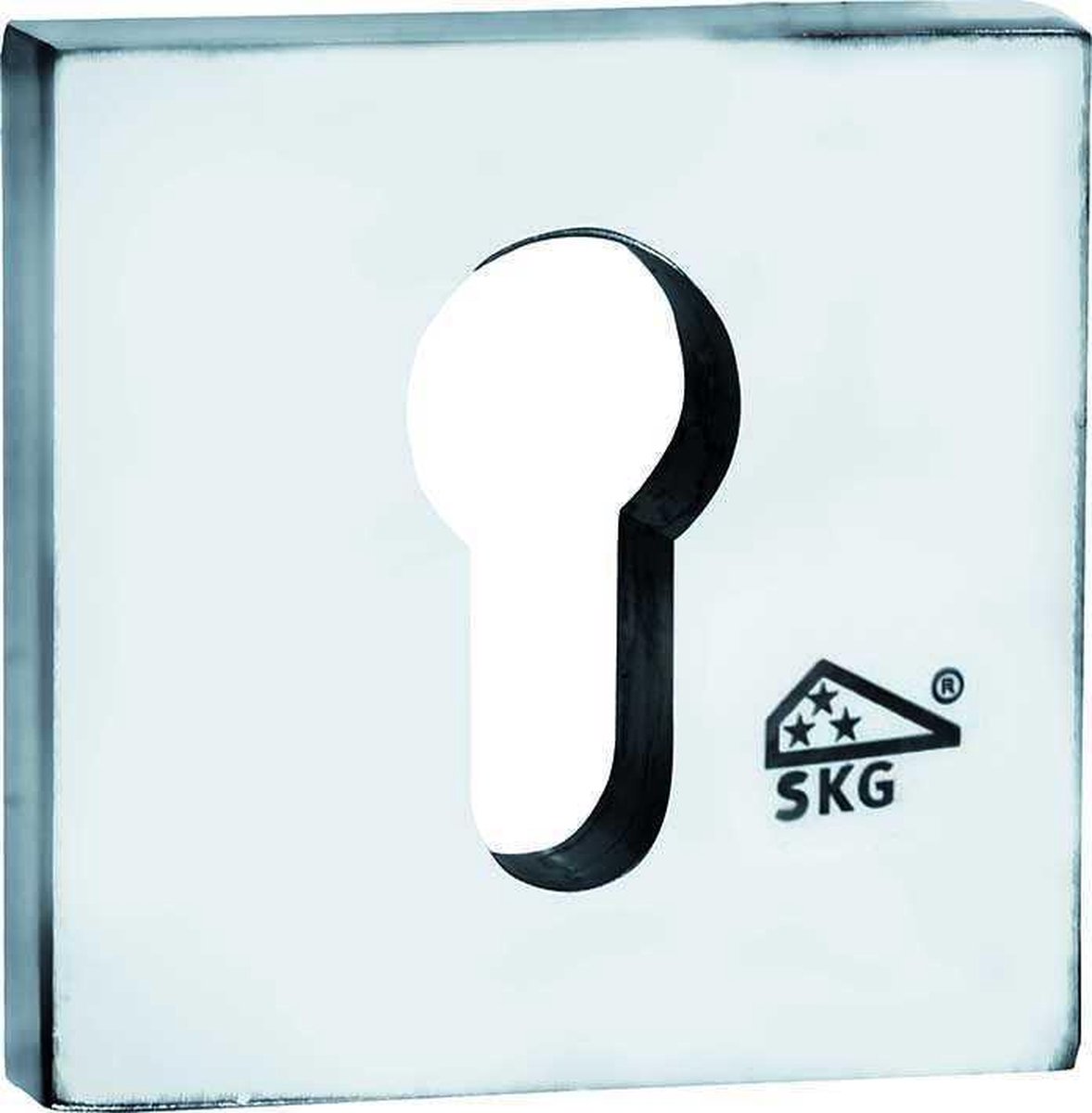 SKG3 cilinderrozet buiten Bauhaus glans chroom