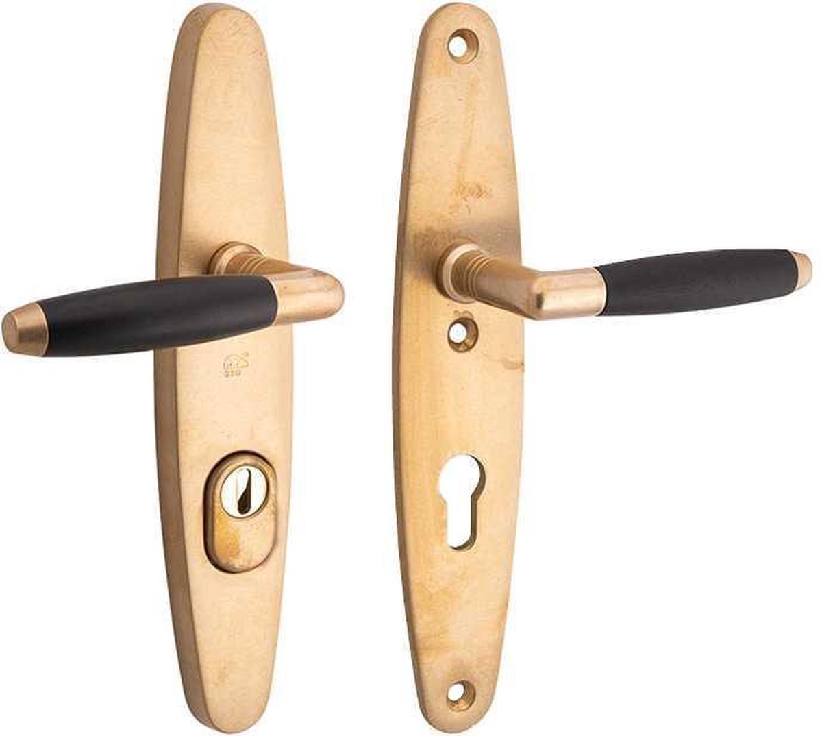 SKG3 kruk/kruk op elips schild rechts Ton ebben PC72 mm m/ KTB messing antiek