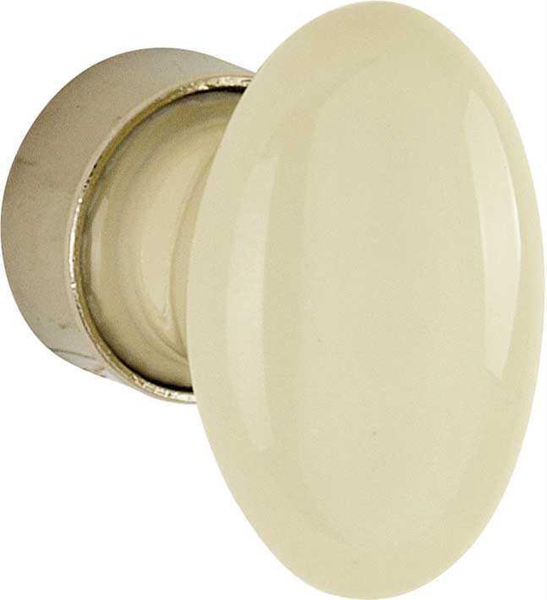 WC stift 8 mm Evelyne porselein ivoor/glans nikkel