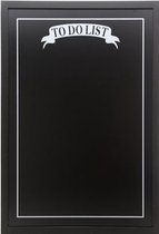 Zwart krijtbord/memobord To Do List 40 x 60 cm incl krijtjes - Takenlijst bord - Boodschappenlijstje - Woondecoraties - Wanddecoratie/muurdecoratie